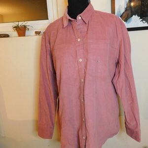 NWT Eddie Bauer lilac purple Corduroy button down women's shirt Large